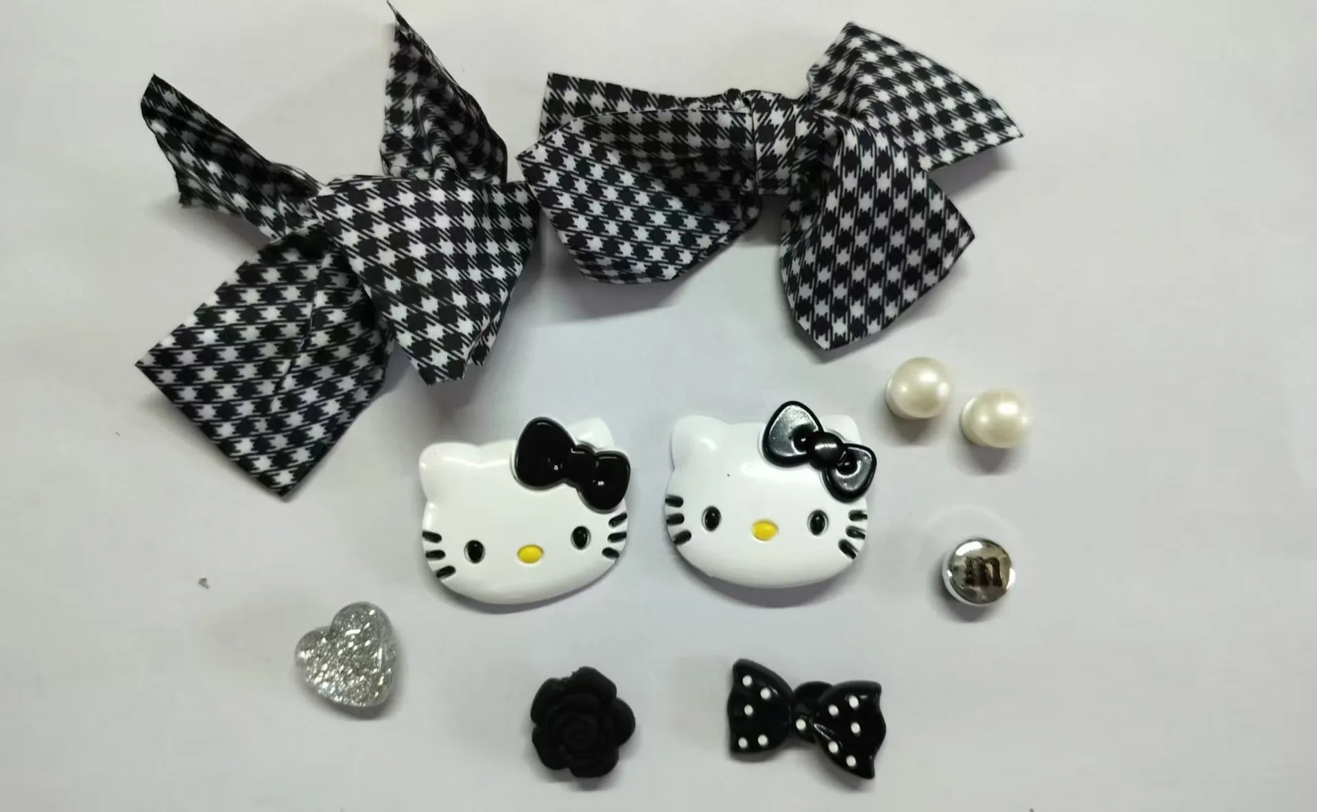 زينة على شكل فيونكة قطة لطيفة، إبزيم حذاء قابل للفصل، إكسسوارات أحذية عصرية مصنوعة يدويًا #5