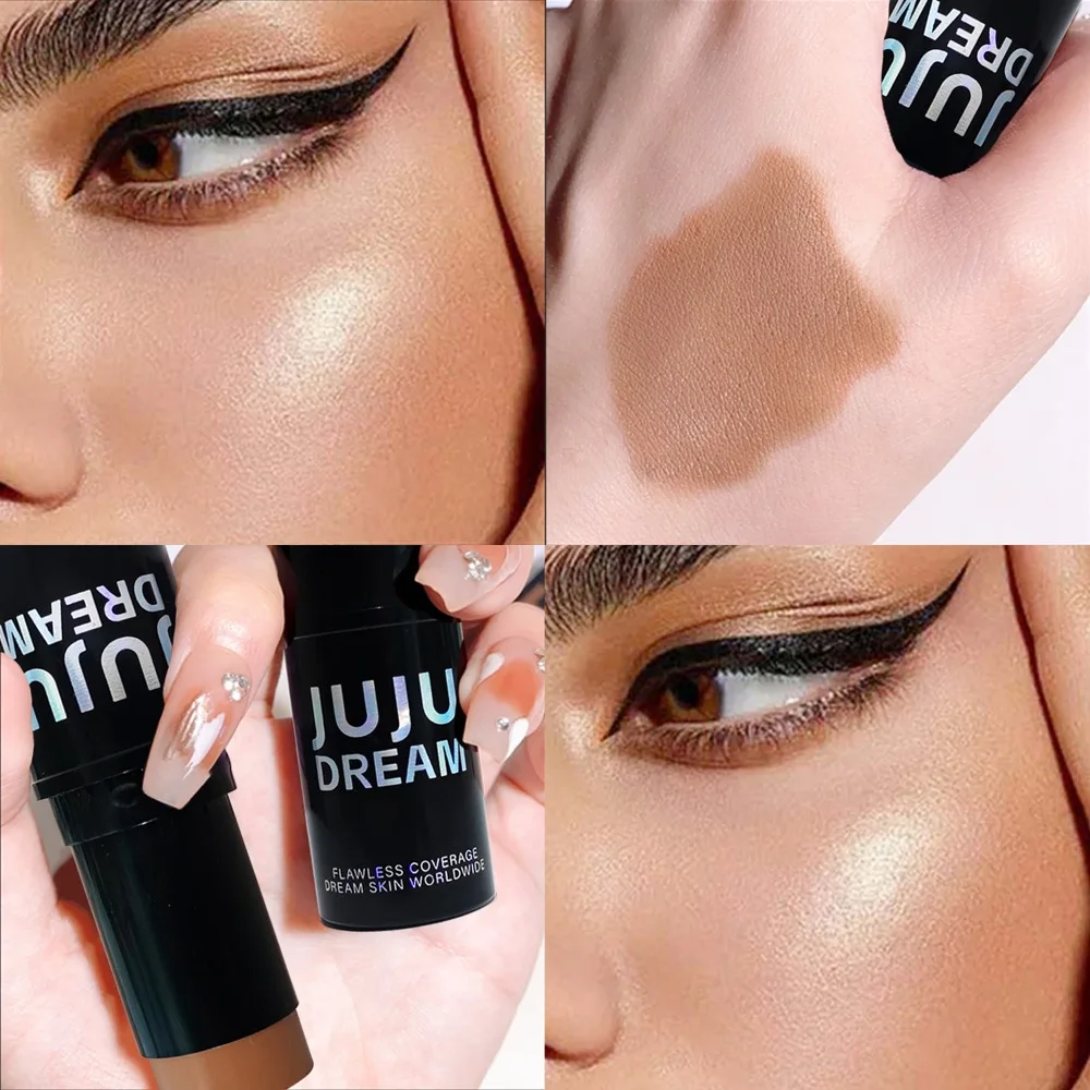 Stick contorno evidenziatore bicolore, illuminante e ombreggiante, impermeabile, duraturo, unisex, sicuro per la pelle, per tutti gli look di trucco viso