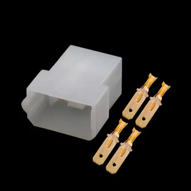 4 Pin Oxygen Sensor Inserts White Plastic Connectors With Terminals DJ70411-6.3-11 / 21 4P Automotive Connectors