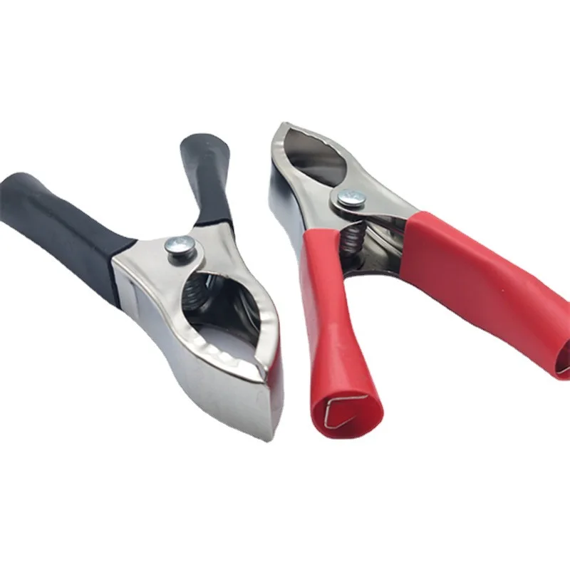 4pcs（ 2red + 2black）30A Alligator clip with jacket test clip Inverter clip 70mm Ultrasonic battery clip