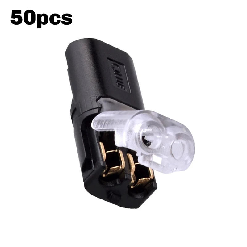 50PC 2Pin Way Plug Wire Cable Snap Connectors Waterproof Electric Wire Double-Wire Plug-In Connector With Locking Buckle