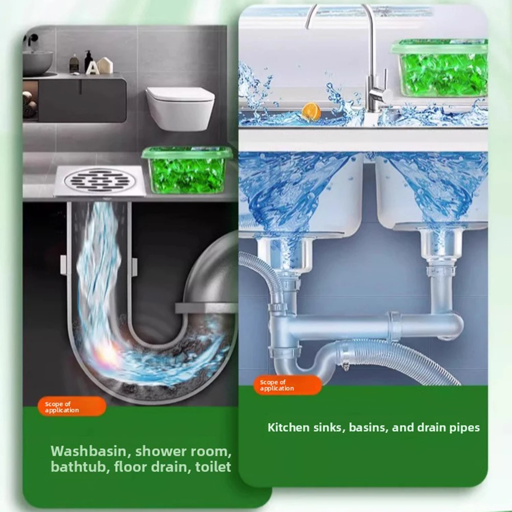 Pipeline Deodorization Beads,Sewer Odor-Eliminator,Bathroom/Kitchen Sink Drain Odor-Neutralizer,Safe For All Pipe Types Care