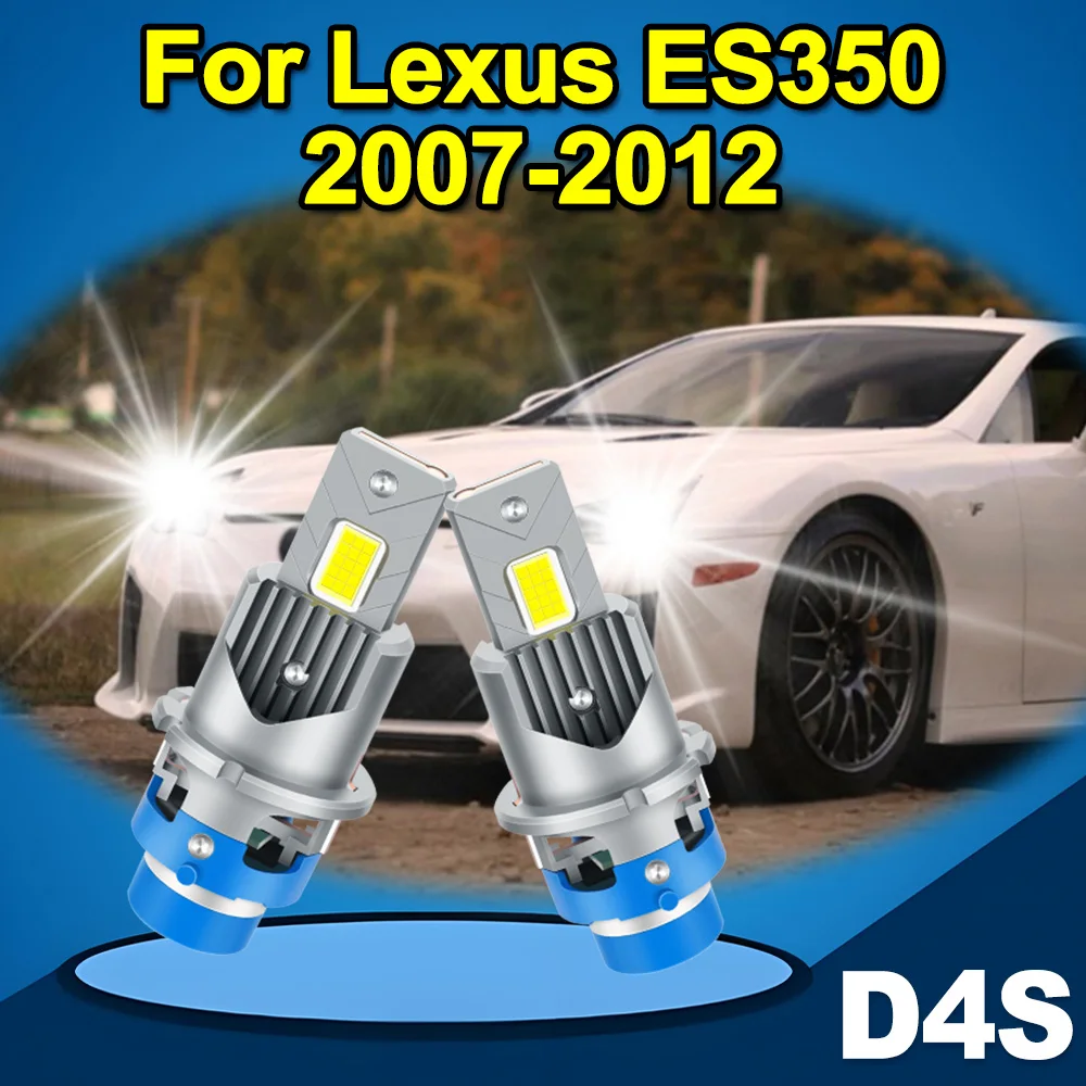

For Lexus ES350 2007-2012 D4S LED Car Headlight Bulb 6000K Super Brightness 20000LM HID Replacement Xenon with Turbo Fan