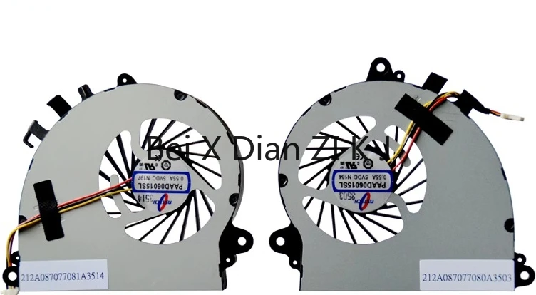 

CPU GPU fan for MSI GS70 GS72 MS-1771 MS-1773 UX7 7G-700 GTX 765M AAVID PAAD06015SL N197 0.55a 5vdc N184 N229 N346 N269 3-Pin