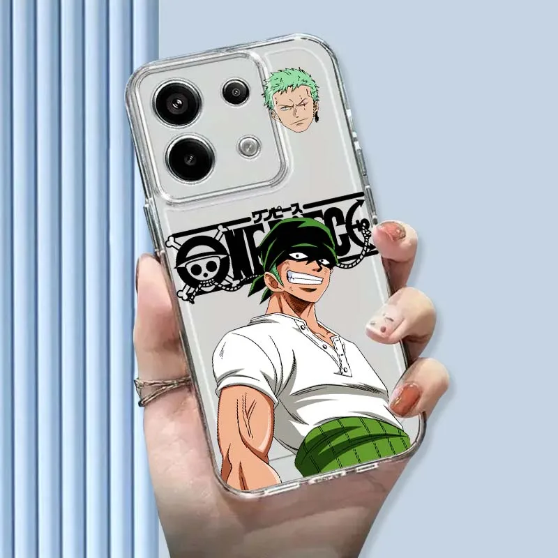 

One Piece Luffy Zoro Phone Case For Xiaomi Mi Poco F2 F3 F4 F5 F6 X5 X6 X7 Pro TPU Protection Transparent
