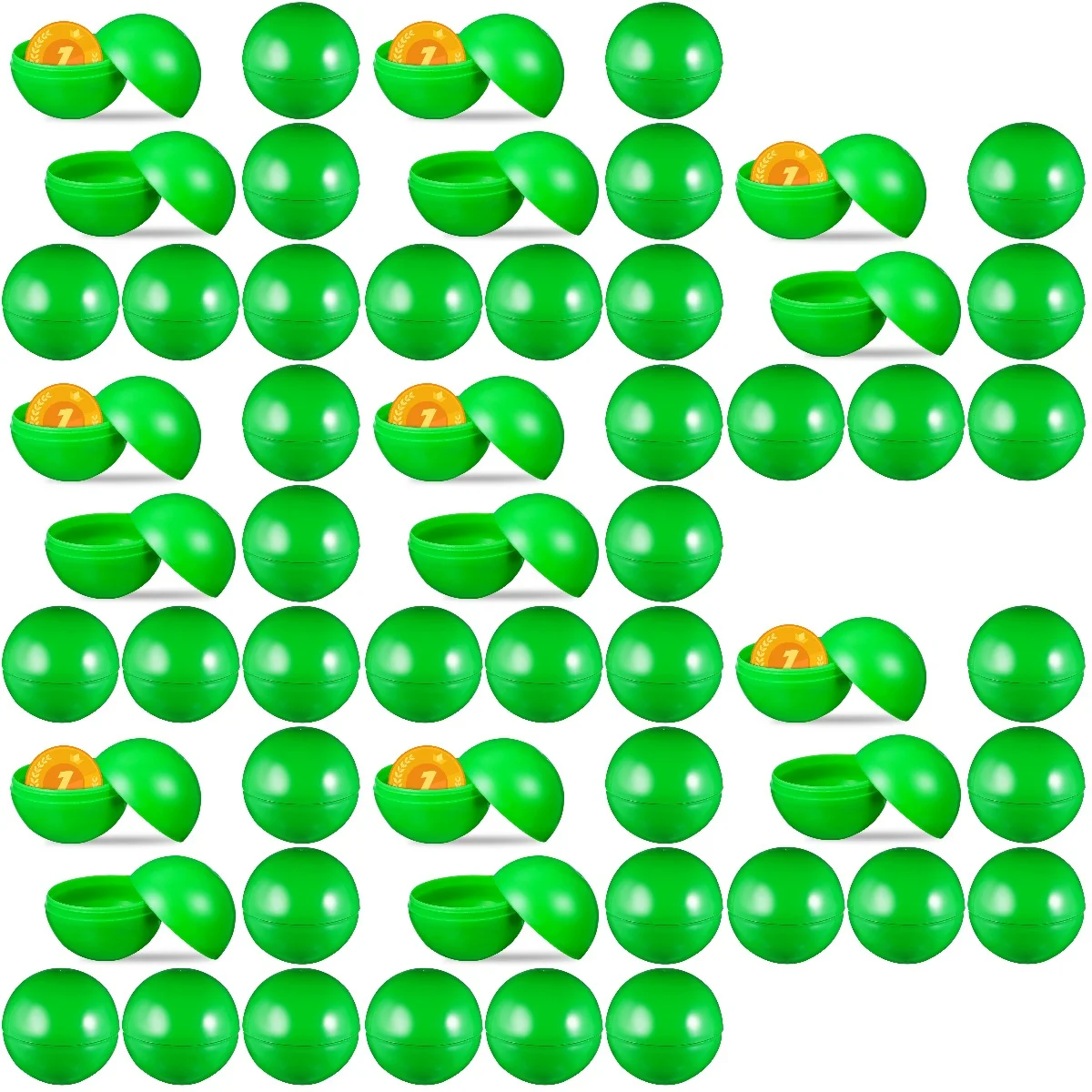 

8pcs 8 Pieces Plastic Bingo Balls Drawing Small Raffle Prop Easy Open for Games Hollow