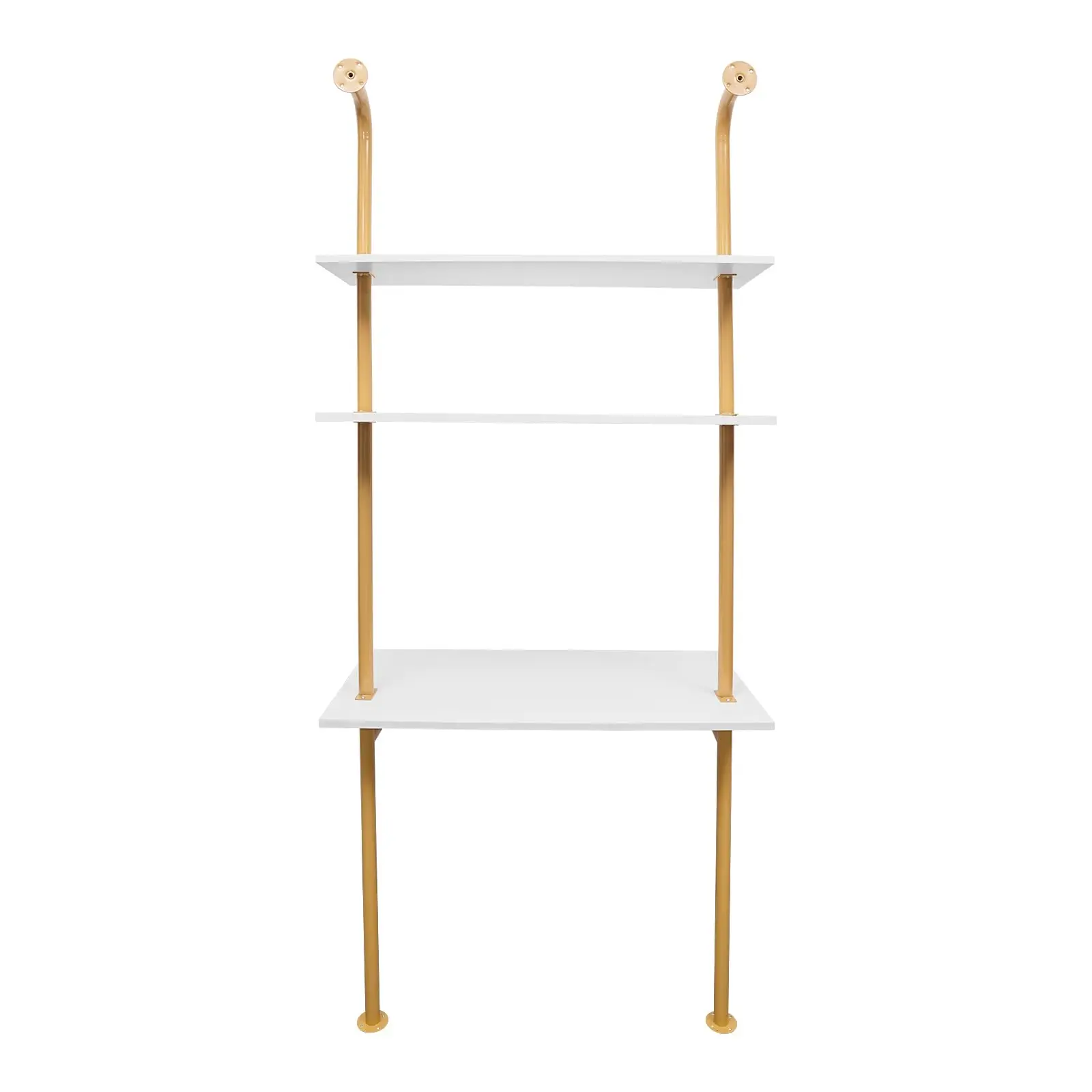 2段工業用壁掛けはしご、壁掛けコンピュータデスクライティングデスク、棚付き工業用本棚デスク、フローティングデスクW