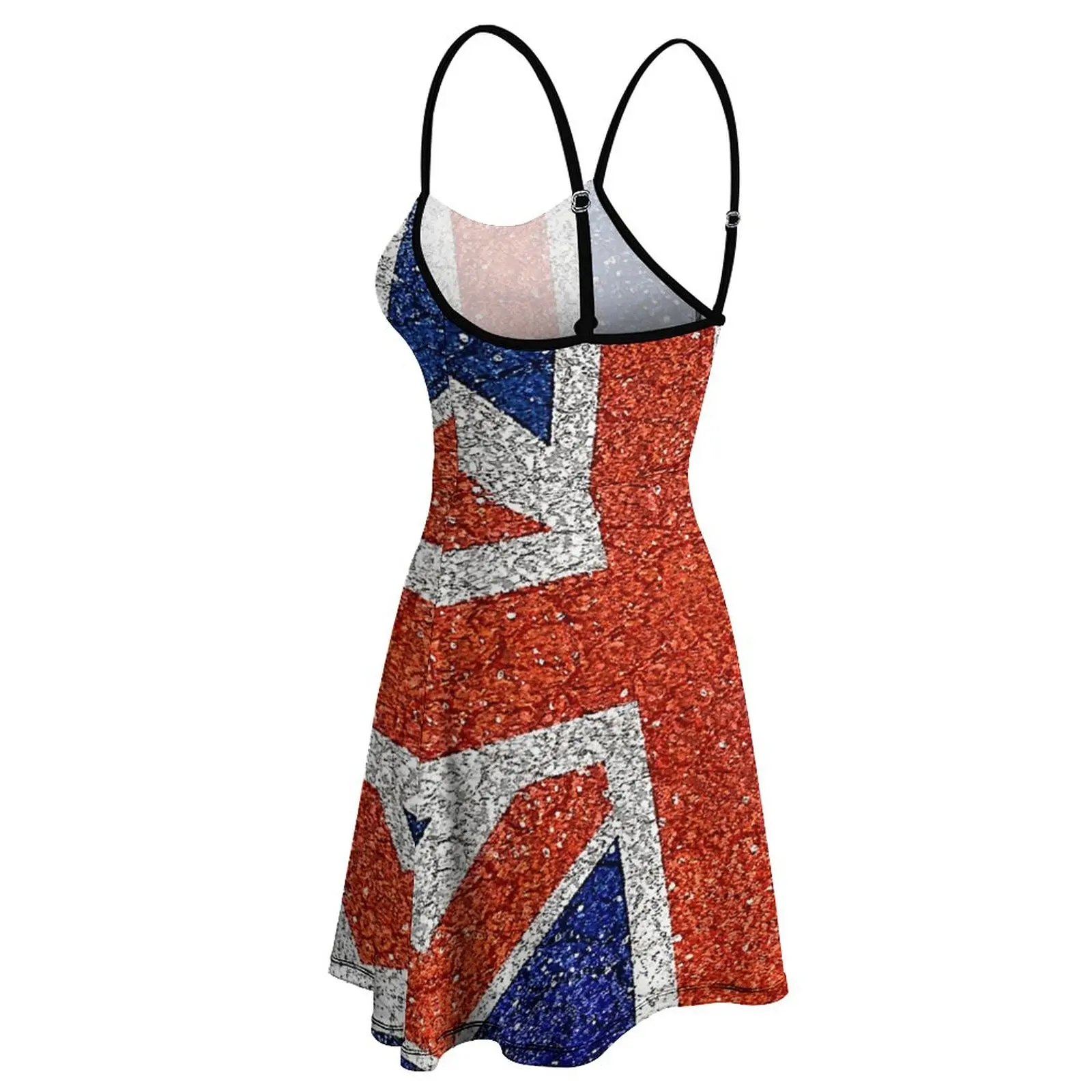 England Flag Grunge Vintage Sexy  Woman's Dress Women's Sling Dress Funny Novelty  Clubs Strappy Dress