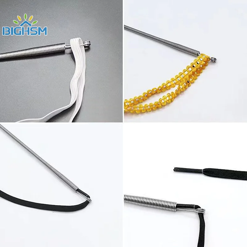 1/3Pcs Flexible Drawstring Threader Quick Threading Spring Designed String Pull Tools Multipurpose Drawstring Stringing Tool