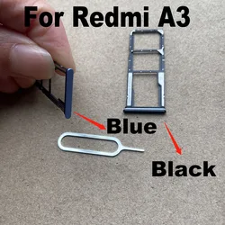 New For Xiaomi Redmi A3 Sim Card Tray Slot Holder Socket Adapter Connector Repair Parts Replacement