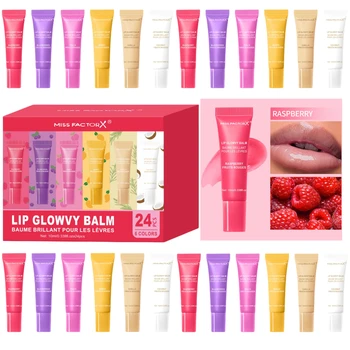 24pcs/box 6-color moisturizing lip gloss - Long lasting moisturizing, nourishing lips,…