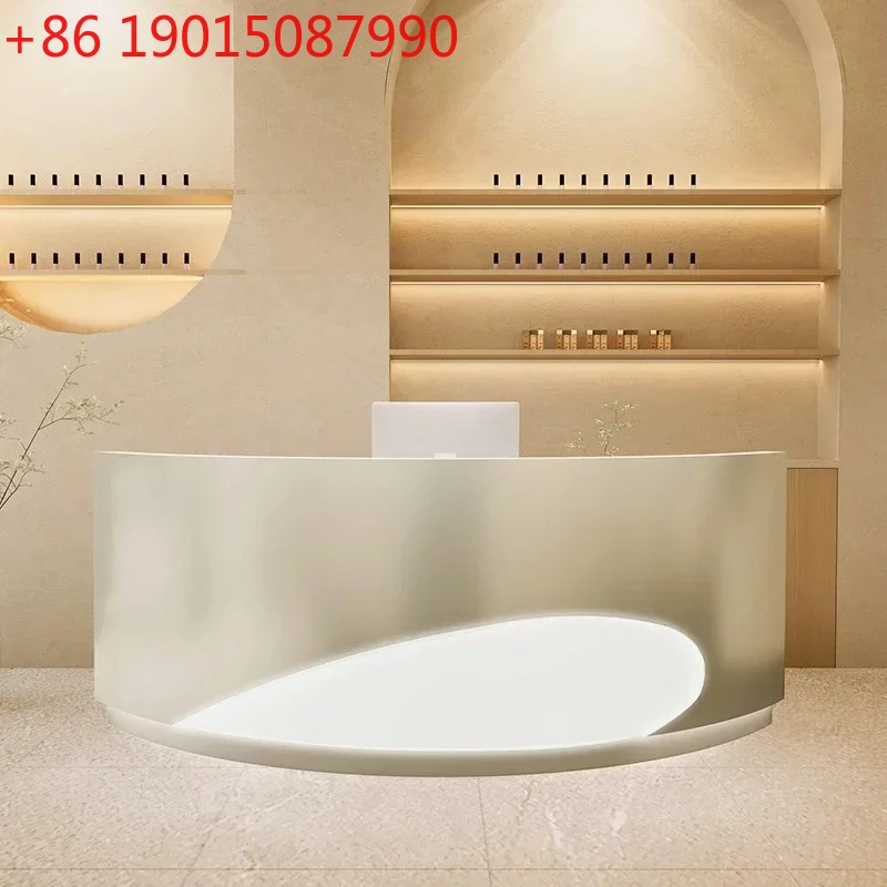 

Стойка ресепшн для салона красоты, парикмахерской, офиса руководителя, элитная мебель для эстетического салона, стол для кафе