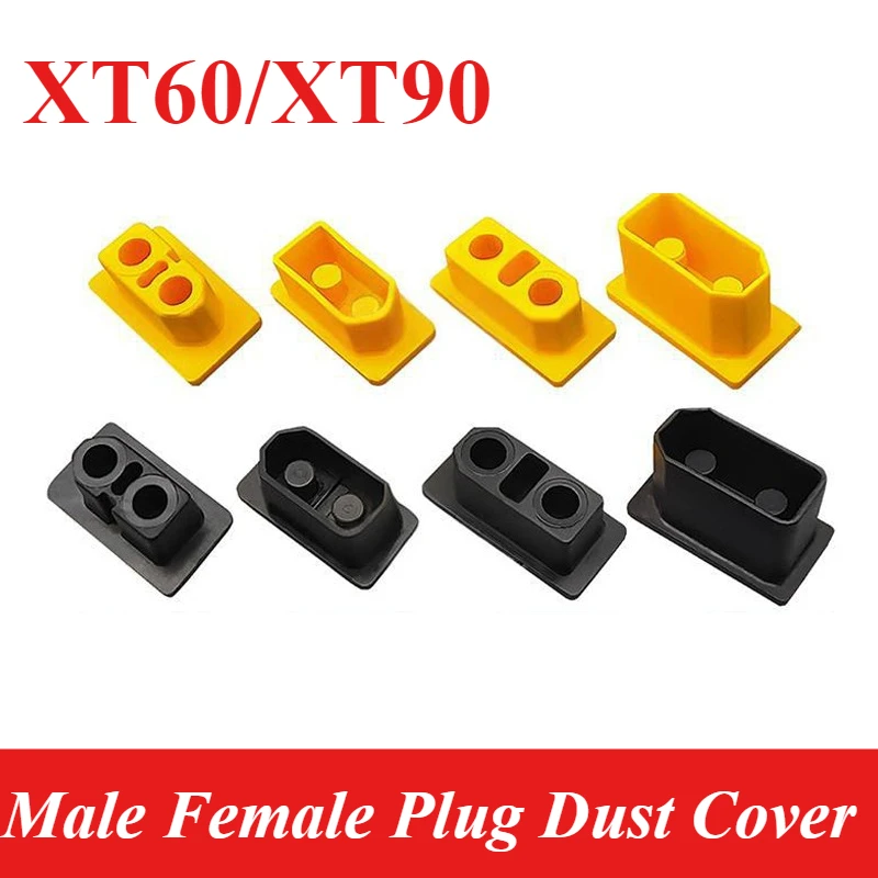 XT60 XT90 Plug Universal Dust Cover PVC Waterproof XT90 XT60 Male Female Aircraft Model Lithium Battery Connector Plug Sheath