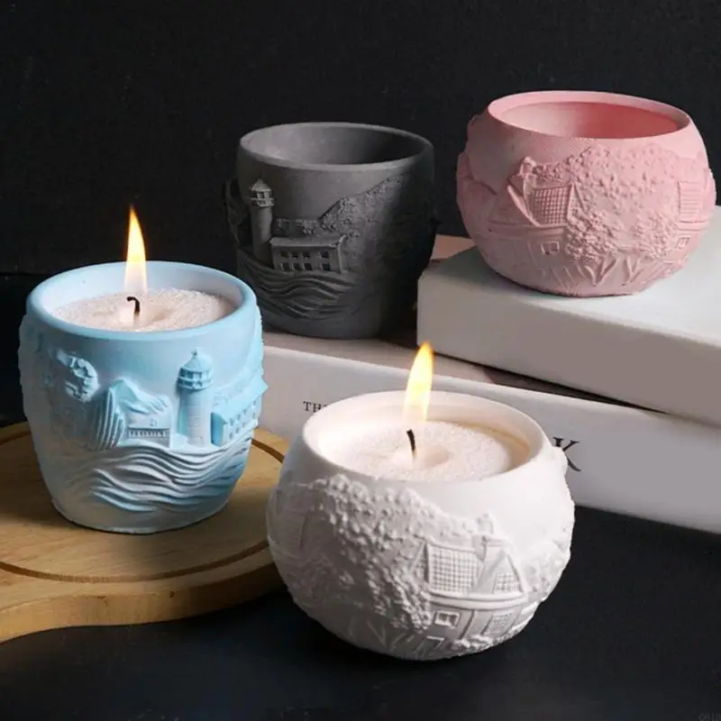 Handcraft Florals Shaped Silicone Mould for Unique Plant Pots Sturdy Cement Plaster Casting Tool Home Decoration Daily Use