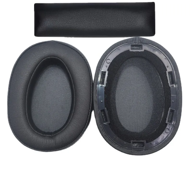 เปลี่ยนแผ่นรองหูฟัง + สำหรับ Sony MDR-100ABN WH-H900N หูฟังแผ่นรองหูฟังหูฟังฟองน้ำหูฟัง AKG อะไหล่ซ่อมสีดำสีเขียว