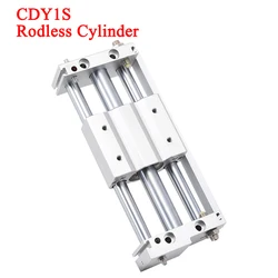 CDY1S Bore 10/15/20/25/32/40mm Stroke 100-1500mm Magnetic Coupling Rodless Cylinders  Slide Bearing Pneumatic Cylinder