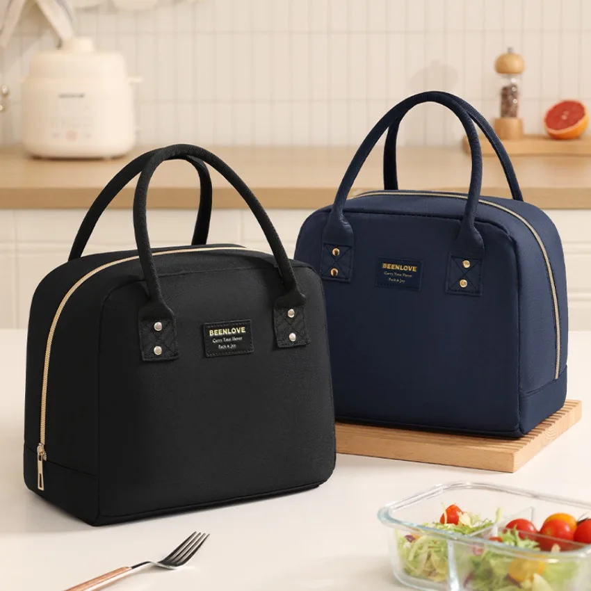 Borsa per il pranzo isolata leopardata e tinta unita Borsa termica riutilizzabile per donna Uomo Lavoro Viaggi Mantieni cibo caldo/freddo