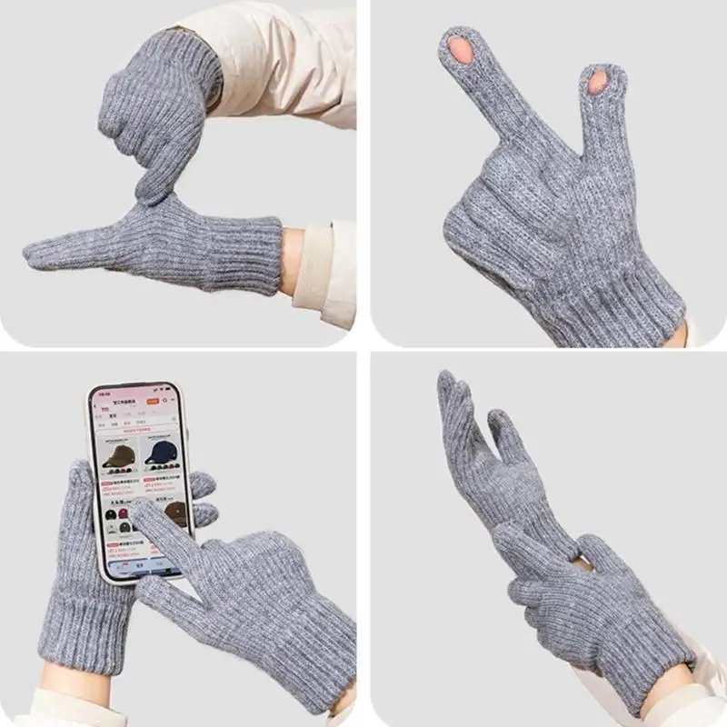 

652F Warmth Winter Gloves Elastic Thickened Lining Gloves with Screen Touch Finger