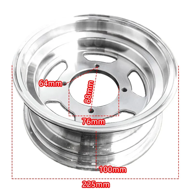 8 Inch Electroplated Rim 2.75/3.00-8 front 3.50-8 rear aluminum wheel hub For Monkey Bike Small  Motorcycle Hubs Modified