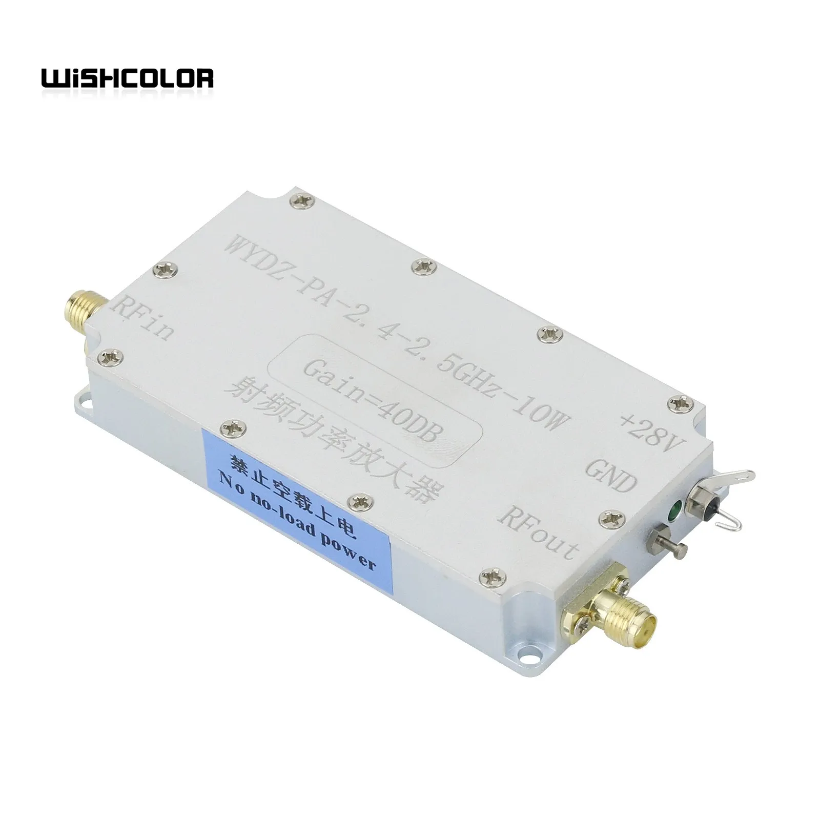 Wishcolor WYDZ-PA-2.4-2.5GHz-10W RF Power Amplifier RF Power Amp (without Heat Sink) with 40dB Gain 10W Output