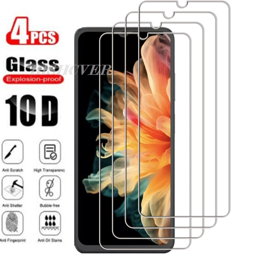 4Pcs Tempered Glass For Blackview Oscal Flat 2 6.6