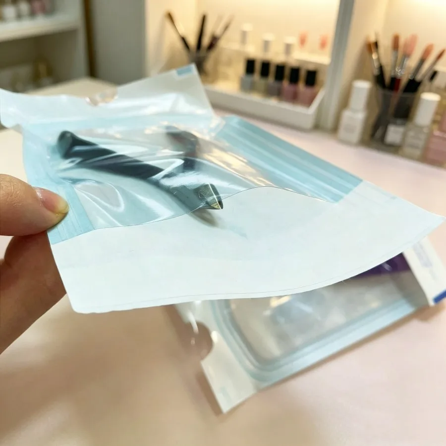 100PCS Disposable Nail Clean Disinfect Bag Packing Care Clean Bag Size Self Sealing Clean Bag Nail Tattoo Tooth Tool Clean Pouch