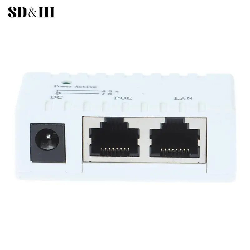 12V - 48V Passieve Poe Injector Voor Ip Camera Voip Telefoon Netwrok Ap Apparaat