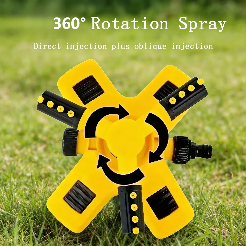 1Pcs 360 Degree Automatic Rotating Water Pipe Set Garden Lawn Sprinkler Yard Large Area Coverage Watering Irrigation Sprayer