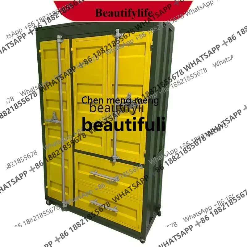 

ss 8617 Industrial style wardrobe storage, shoe cabinet wrought iron, gym commercial, American style, storage cabinet