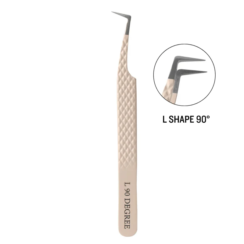 ملاقط من الألياف لملحقات الرموش، ملاقط عزل الرموش، حجم منحني، pinzas para extensoración de pestañas