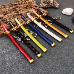 15cm Metal One Piece Katana Sword Mini Japanese Roronoa Zoro Katana One Piece Samurai Fake Knife Iron Alloy Real Sword Anime Toy