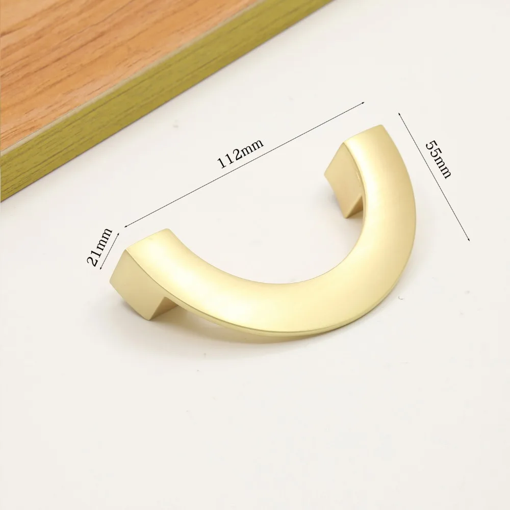 Semi-Circular Design Kitchen Cabinet Handle Elegant Sturdy Furniture Wardrobe Handle Alloy Easy Install Drawer Pull Cupboard