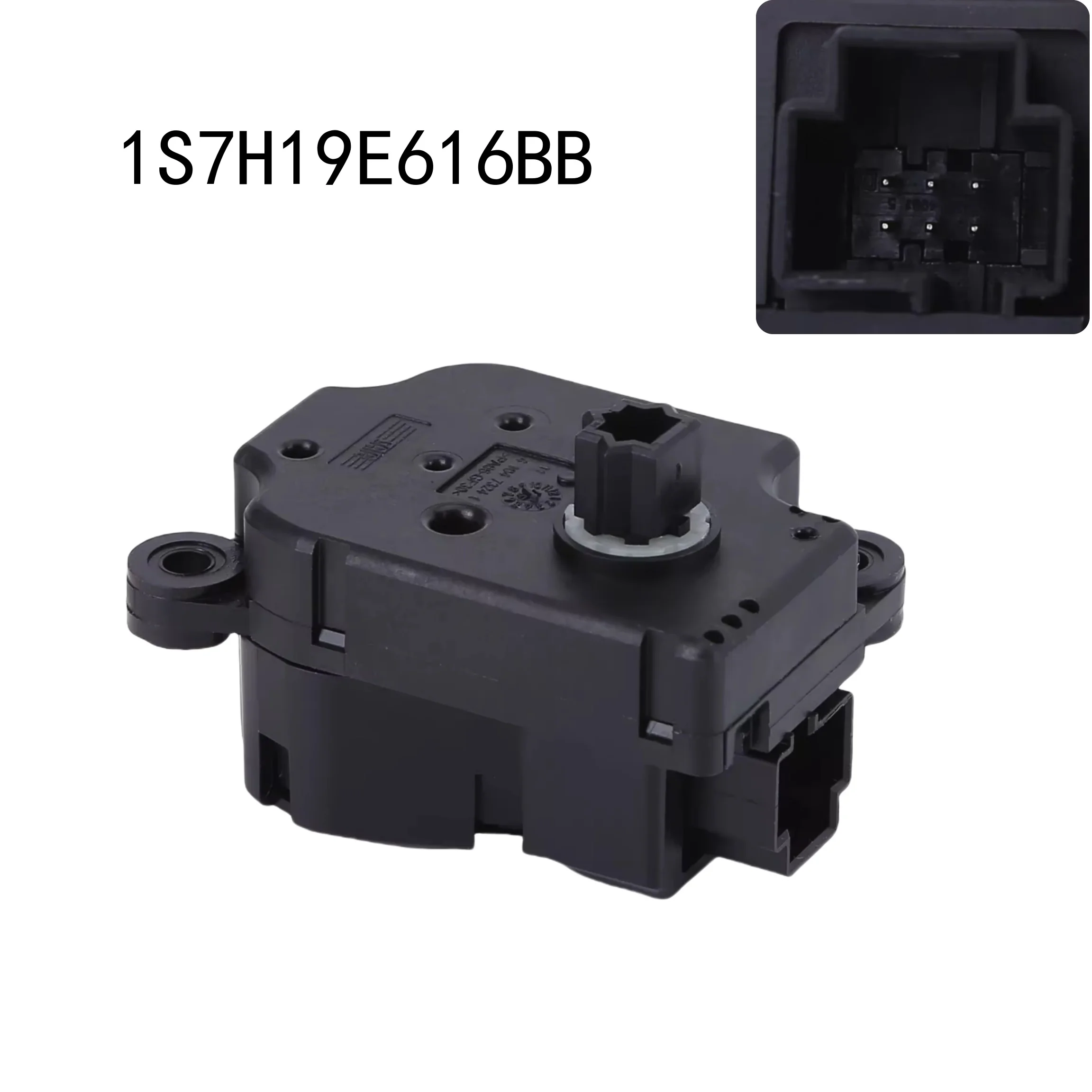 

6-контактный пластиковый электрический привод клапана кондиционера, черный ABS, замена 1S7H19E616BB для Ford Fiesta 2008-2017, автомобильные аксессуары