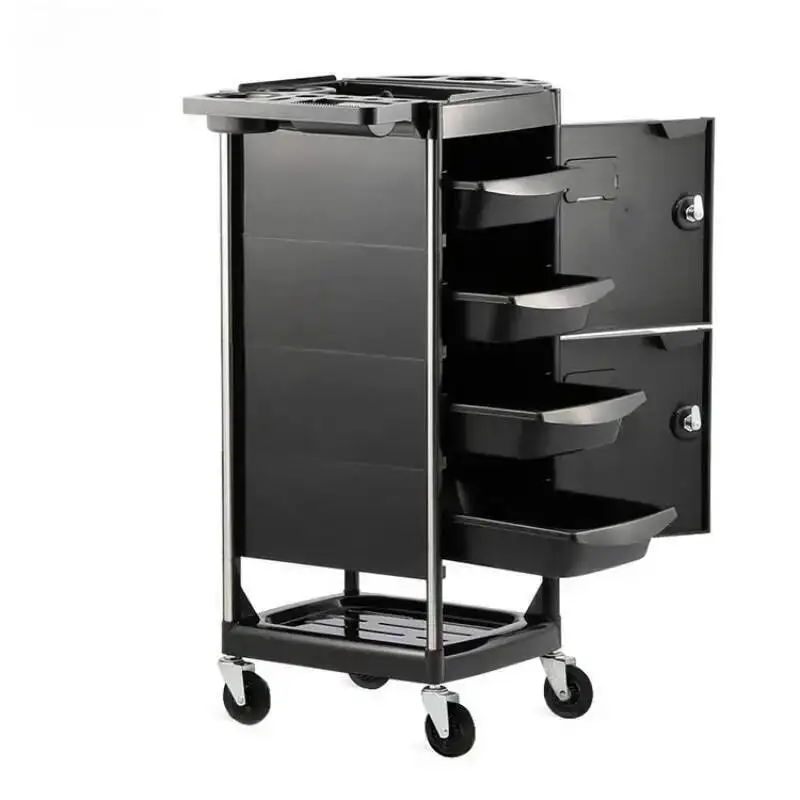 Makeup Salon Trolley Hair Cart Manicure Tauxiliary Ool Salon Trolley Storage Wheels Carrello Estetica Salon Furniture HD50TC