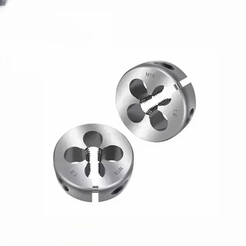 3pcs M0.8x0.2 HSS Round Adjustable Die Metric Standard Screw Threading Dies Adjustable Round Split Dies Machine Hand Tools