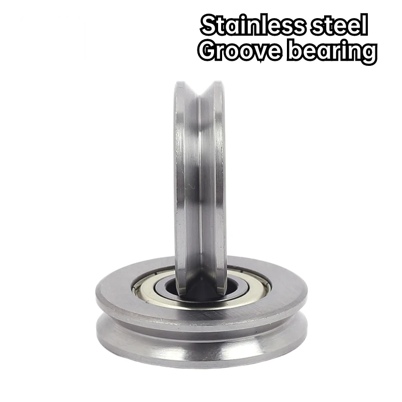 5PCS Stainless Steel 440 Micro Bearing with Groove Pulley V-U H-type SZV2-10 SZU3-12 4-12 3-4-14 6-16 SZH3-11 Winding Machine