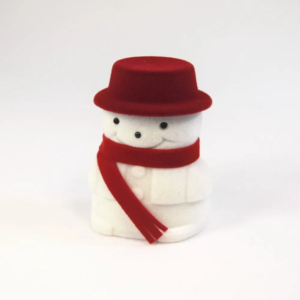 ระฆังคริสต์มาสกล่องเครื่องประดับคริสต์มาส Snowman Flocked เครื่องประดับต้นคริสต์มาส Anti-collision Storage Santa Claus แหวนกล่องของขวัญ