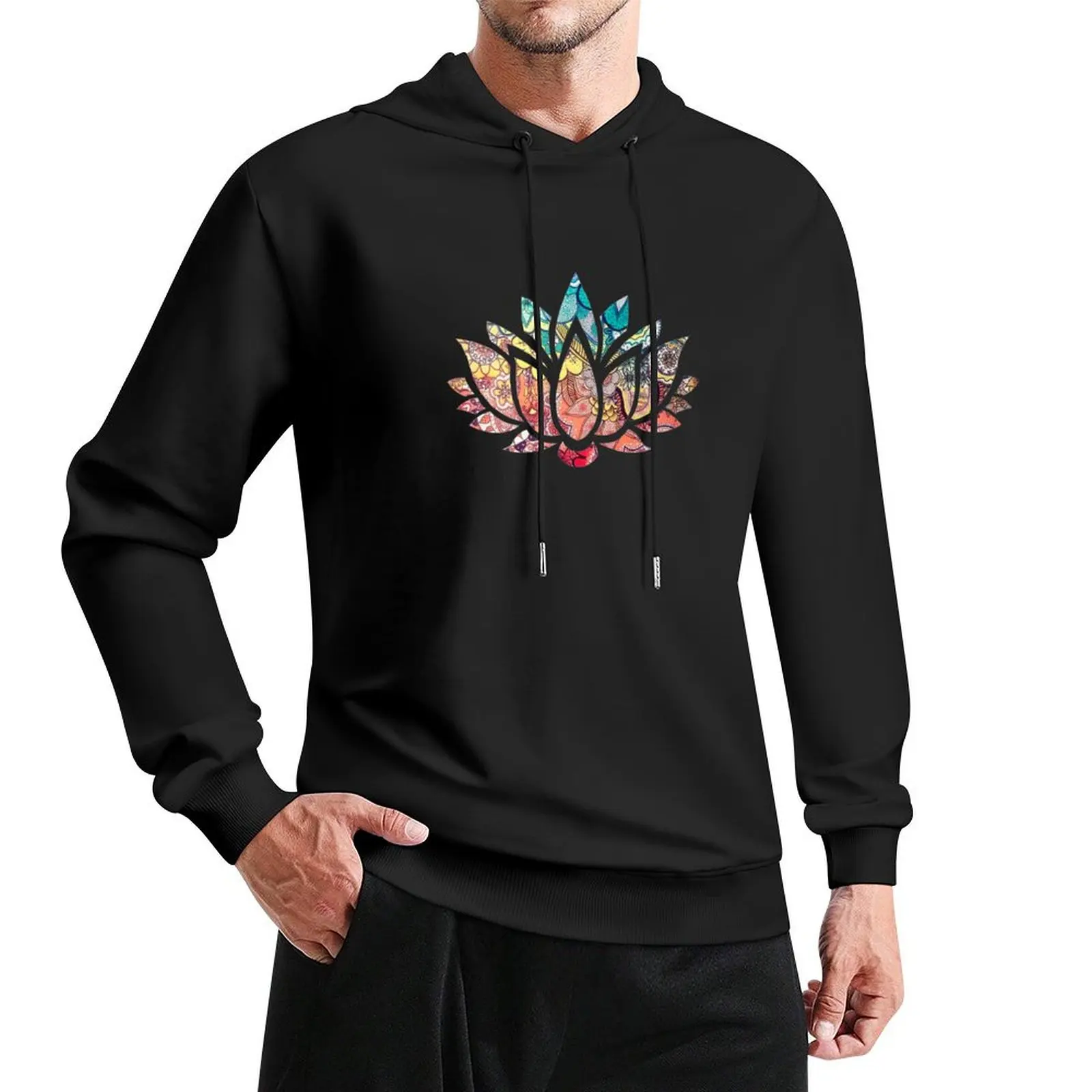 Kundalini Yoga - Kundalini Chakra Shirt - Kundalini Lotus Flower Pullover Hoodie autumn jacket men tracksuit