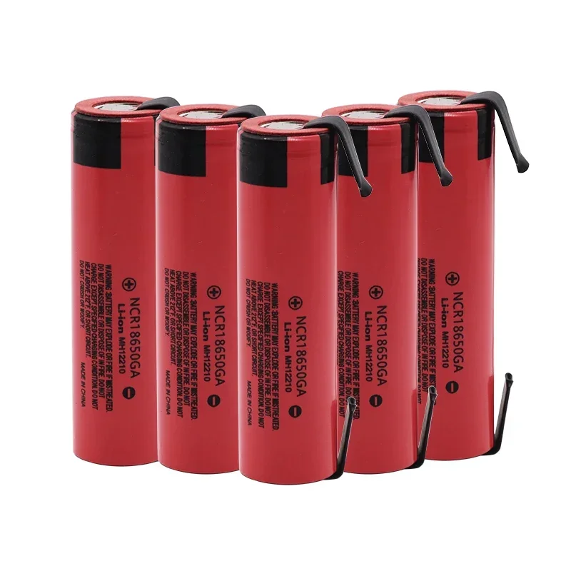 100% asli NCR 18650GA 30A debit 3.7V 3500mAh 18650 baterai isi ulang mainan senter baterai lithium + DIY nikel