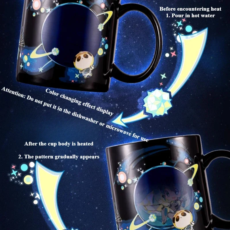 Kawaii Anime Cartoon Hatsune Miku Souvenir Around The 16th Anniversary Color Changing Mug Fashion Gift for Boys and Girls