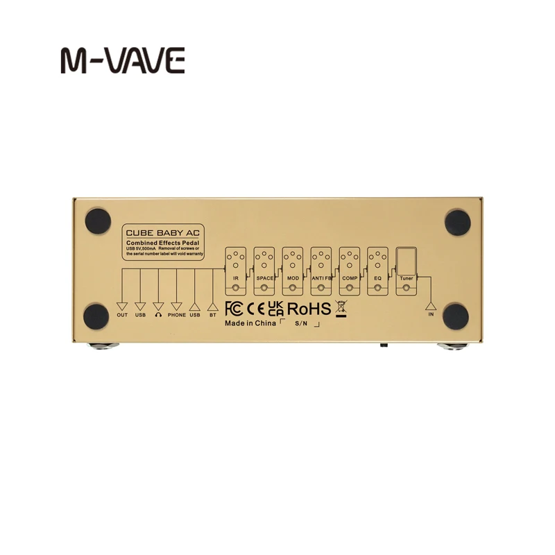 M-vave Cube BABY AC Rechargeable Multi Effects Pedal for  Acoustic Guitar Recording Audio Interface Function  Pedal