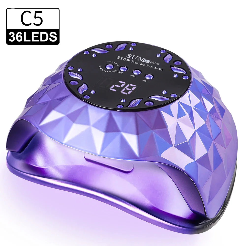 

Nail Lamp,Nail Lamp Nail Dryer For All Gel Polish Fast Curing With 4 Timers Removable Base Large Space Automatic Nails Equipment