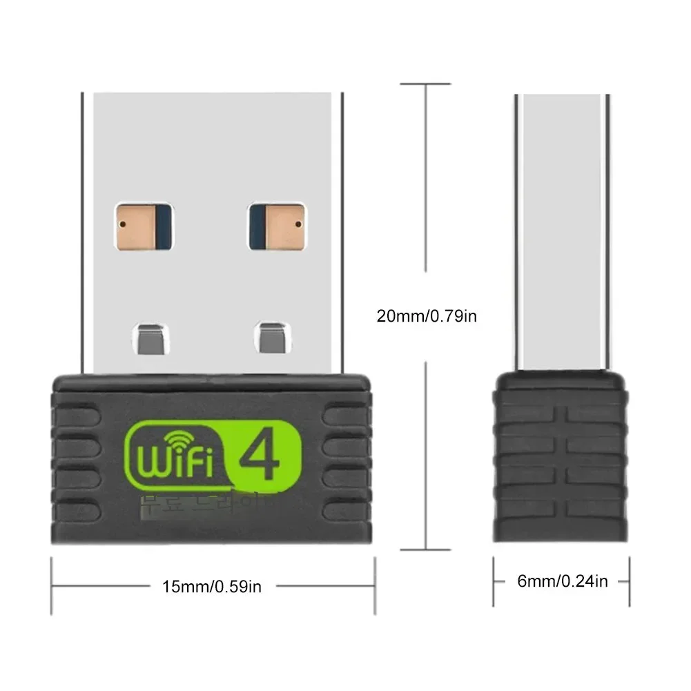 2.4GHz Mini Adapter USB WiFi 150 Mb/s bezprzewodowy karta sieciowa wbudowany antena darmowy napęd klucz USB Wi-Fi Adaptador do laptopa