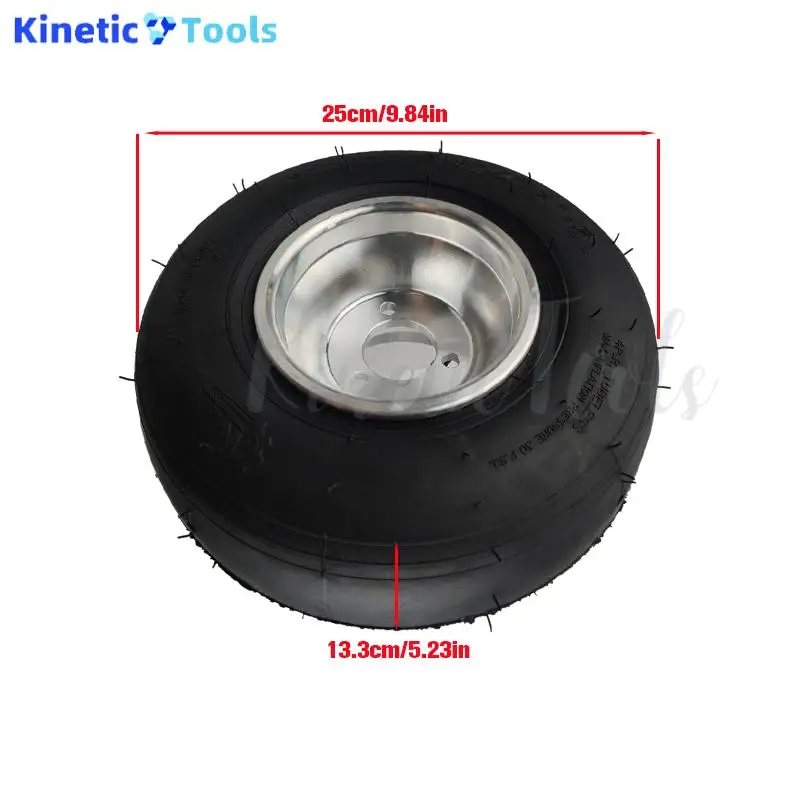 Go Kart Ruote da 5 pollici Accessori per auto da spiaggia Ruota da deriva 10X4.5-5 Pneumatico da kart + Mozzo autostradale Ruote anteriori