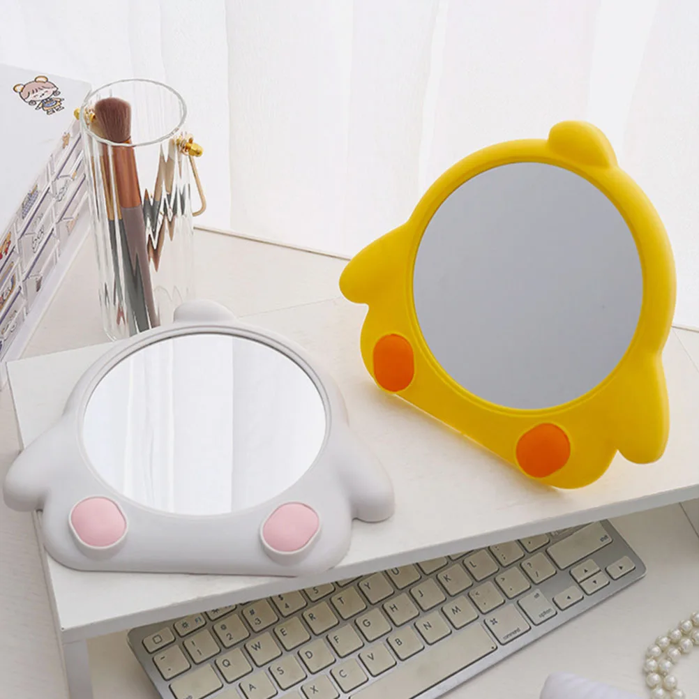 2개입 메이크업 거울 데스크탑 테이블 화장대 거울 가정용 침실 벽걸이용 투명 안정적 이동식 스타일리시 디자인