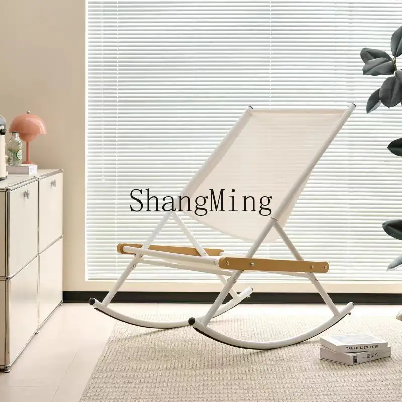 ZYY recliner household balcony leisure lazy reclining and sleeping living room lunch break adult rocking chair