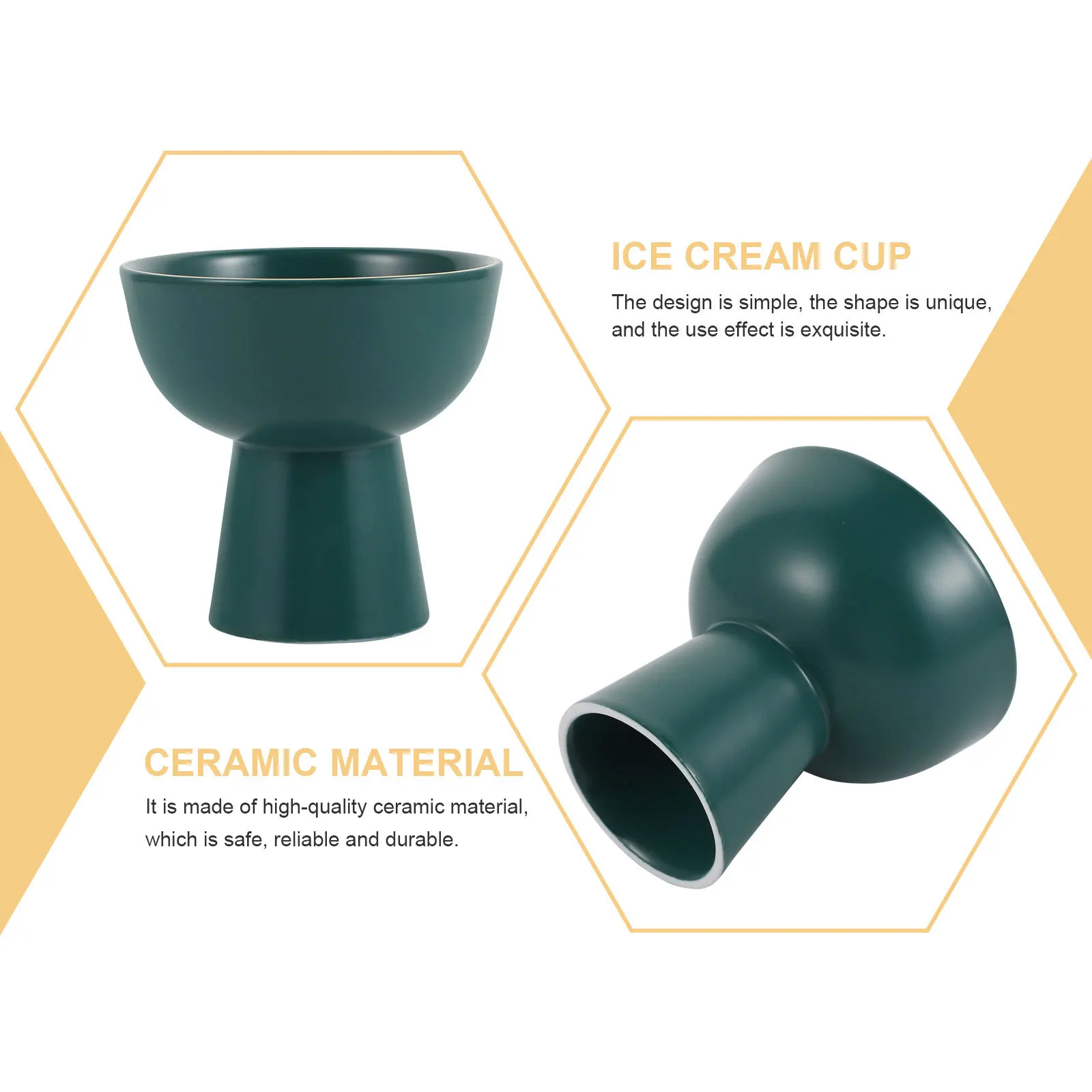 

Footed Dessert Cup High Quality Ceramic Ice Cream Yogurt Pudding Bowl Fruit Salad Serving Footed Dessert Cup Fruits Bowl