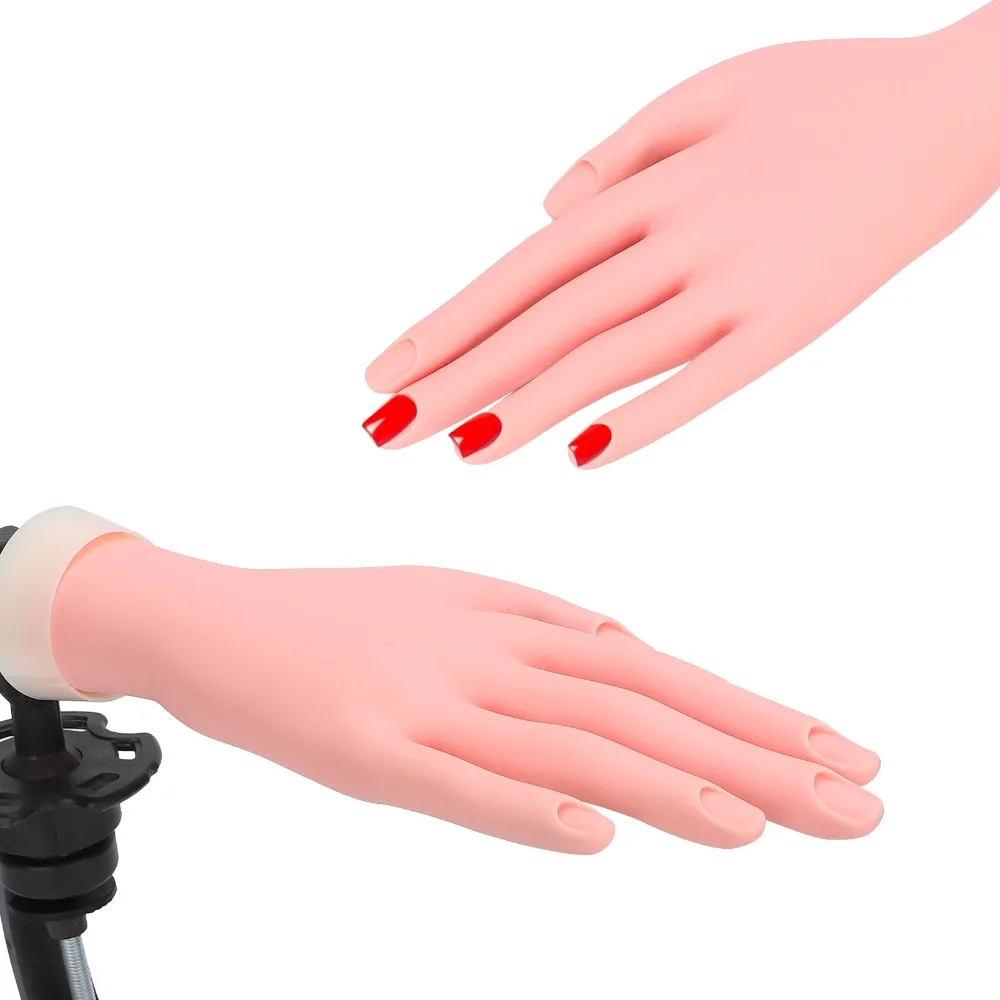 

Bendable Nail Practice Hand Flexible Art Practice Model Mannequin Hand Flexible Nail Hand Daily Manicure Exercise