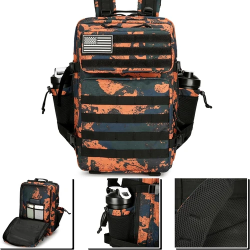 Imagen 2 del producto Mochila táctica grande de 45L y 3P, Mochila para senderismo, Mochila para deportes al aire libre, Mochila impermeable para escalar, Mochila para acampar y senderismo