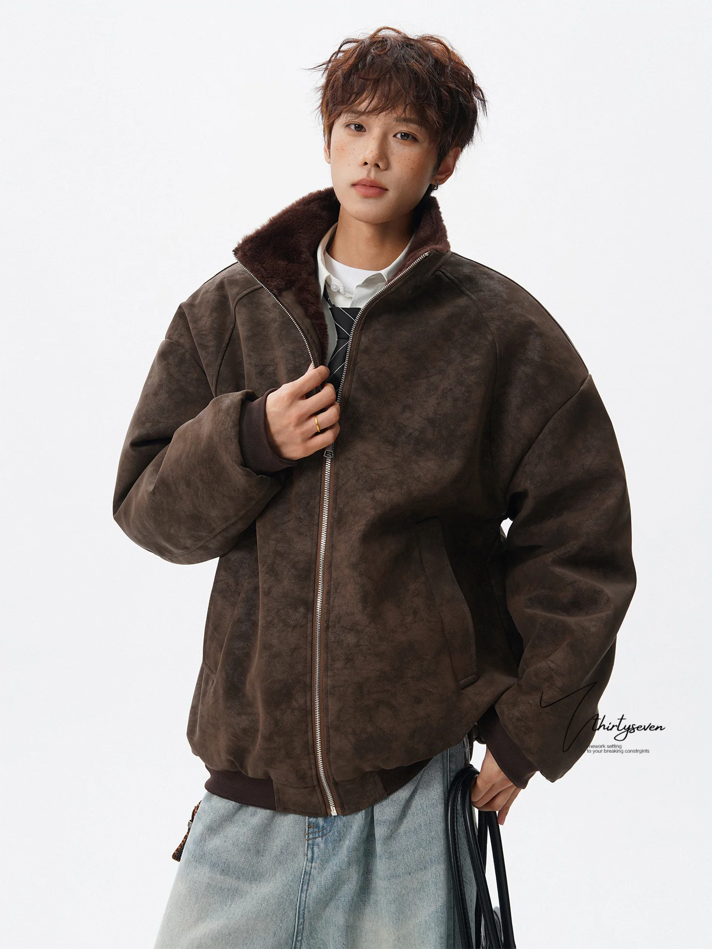 

V37 American Sle Thiened с воротником из искусственного меха, мужская хлопковая куртка, зимнее модное брендовое пальто из искусственной кожи Haome, хлопковое пальто, верхняя одежда